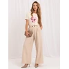 Rue Paris T-shirt-RV-TS-A1521.86-jasny smėlio spalva