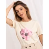 Rue Paris T-shirt-RV-TS-A1521.86-jasny smėlio spalva