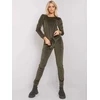 Rue Paris Veliūrinis treningas moterims RV-KMPL-6083.05-khaki