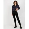 Rue Paris Veliūrinis treningas moterims RP-KMPL-8190-6.23X-juoda-mėlyna