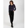 Rue Paris Veliūrinis treningas moterims RP-KMPL-8190-6.23X-juoda-mėlyna