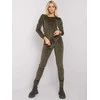Rue Paris Veliūrinis treningas moterims RV-KMPL-6083.05-khaki