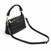 Small Leather Baguette Bag Solier FL60 Linette – Juodas