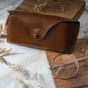 Solier Accessories Genuine leather spectacle case Solier SA37 camel