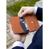 Solier Accessories Piniginė vyrams su skyriumi monetoms SOLIER SW15 SLIM - šviesiai ruda