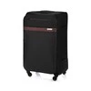 Kelioninis Solier Luggage Vidutinio dydžio tvirtas lagaminas M Solier STL1316 - Tamsiai mėlinas, rudas