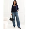 Sublevel Kelnės jeans-D80044AH62683D320-ciemny mėlyna