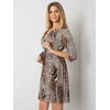 Italy Moda Suknelė-DHJ-SK-11092A-2.01P-juoda-smėlio spalvos