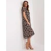Italy Moda Suknelė-DHJ-SK-11331-7,71-juoda-smėlio spalvos