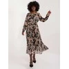 Italy Moda Suknelė-DHJ-SK-13928.42-juoda-smėlio spalvos