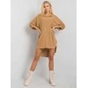Italy Moda Suknelė-DHJ-SK-13938.02P-tamsiai smėlio spalvos