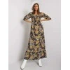 Italy Moda Suknelė-DHJ-SK-13965-1.61P-juoda-geltona