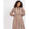 Italy Moda Suknelė-DHJ-SK-15177-1.04P-tamsiai smėlio spalvos