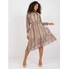 Italy Moda Suknelė-DHJ-SK-15177-1.04P-tamsiai smėlio spalvos