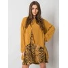 Italy Moda Suknelė-DHJ-SK-21451.50-tamsiai geltona