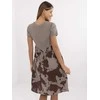 Suknelė Italy Moda Sukienka-DHJ-SK-253701.80-ciemny bezowy
