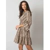 Italy Moda Suknelė-DHJ-SK-8777B-1.11P-juoda-smėlio spalvos