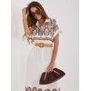 Suknelė Italy Moda Sukienka-IR-SK-2689-2.87-balta ir-ruda
