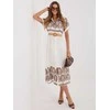 Suknelė Italy Moda Sukienka-IR-SK-2689-2.87-balta ir-ruda