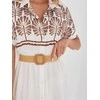 Suknelė Italy Moda Sukienka-IR-SK-2689-2.87-balta ir-ruda
