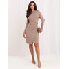 Suknelė Italy Moda Sukienka-IR-SK-BWC96731.16P-ciemny bezowy