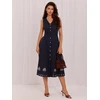Suknelė Italy Moda Sukienka-IR-SK-J172903.04P-tamsiai mėlyna