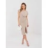 Suknelė Italy Moda Sukienka-IT-SK-20817.70-ciemny bezowy