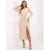 Suknelė Italy Moda Sukienka-IT-SK-21609.83-jasny smėlio spalva