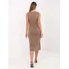 Suknelė Italy Moda Sukienka-IT-SK-21891.61-ciemny bezowy