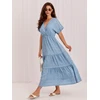 Suknelė Italy Moda Sukienka-IT-SK-A8098QYTS.98-šviesiai mėlyna