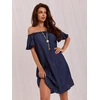 Suknelė Italy Moda Sukienka-IT-SK-FL1585TSNZ.11-tamsiai mėlyna