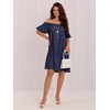Suknelė Italy Moda Sukienka-IT-SK-FL1585TSNZ.11-tamsiai mėlyna