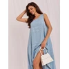 Suknelė Italy Moda Sukienka-IT-SK-FL9222QYTS.94-šviesiai mėlyna