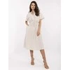 Suknelė Italy Moda Sukienka-MI-SK-109898.68-smėlio spalva