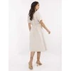 Suknelė Italy Moda Sukienka-MI-SK-109898.68-smėlio spalva
