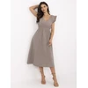 Suknelė Italy Moda Sukienka-MI-SK-122126.77-ciemny bezowy