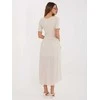 Suknelė Italy Moda Sukienka-MI-SK-26044.79-smėlio spalva