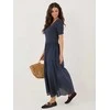 Suknelė Italy Moda Sukienka-MI-SK-26044.79-tamsiai mėlyna