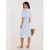 Suknelė Italy Moda Sukienka-MI-SK-32807.55-šviesiai mėlyna