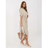 Suknelė Italy Moda Sukienka-MI-SK-3426.91-smėlio spalva