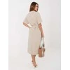 Suknelė Italy Moda Sukienka-MI-SK-3426.91-smėlio spalva
