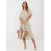 Suknelė Italy Moda Sukienka-MI-SK-3426.91-smėlio spalva