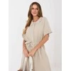 Suknelė Italy Moda Sukienka-MI-SK-3426.91-smėlio spalva