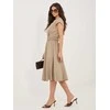 Suknelė Italy Moda Sukienka-MI-SK-3430-1.01-ciemny bezowy