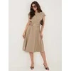 Suknelė Italy Moda Sukienka-MI-SK-3430-1.01-ciemny bezowy