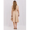 Suknelė Italy Moda Sukienka-MI-SK-3430-1.01-smėlio spalva