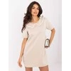 Suknelė Italy Moda Sukienka-MI-SK-4313.83-smėlio spalva