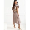 Suknelė Italy Moda Sukienka-MI-SK-82970.86-ciemny bezowy
