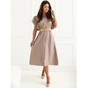 Suknelė Italy Moda Sukienka-MI-SK-82970.86-ciemny bezowy