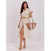 Suknelė Italy Moda Sukienka-MI-SK-82970.86-jasny smėlio spalva